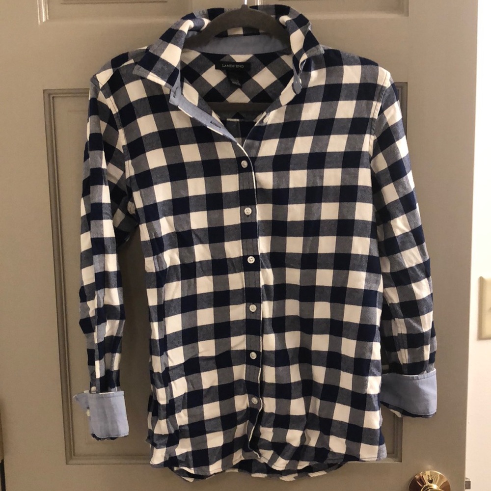 Lands’ End Women’s Gingham Flannel